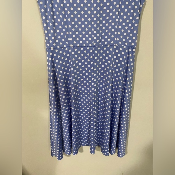 Perceptions - Blue and White Polka Dots Dress - Picture 10 of 12